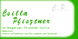 csilla pfisztner business card